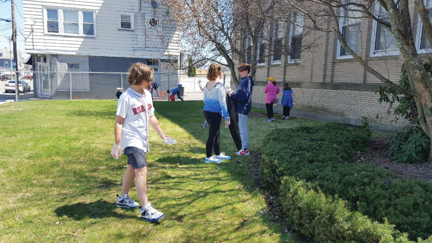 Earth Day clean up at St. Cecelia School Rhode Island Catholic